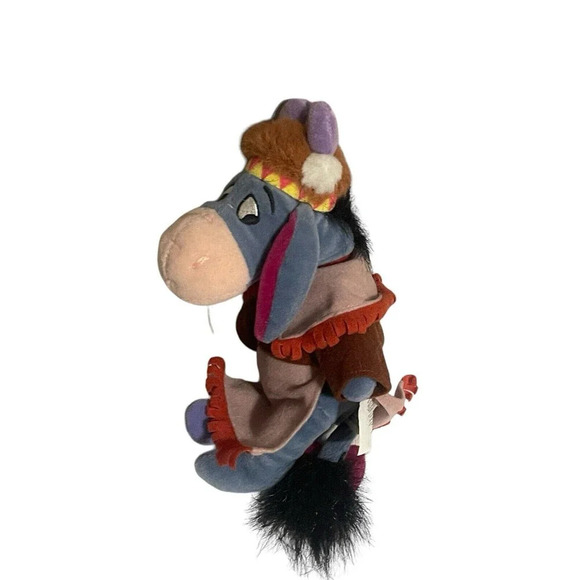 Disney Store - Indian Eeyore - Mini Bean Bag - Vintage - 8" WITH TAG - Picture 2 of 16